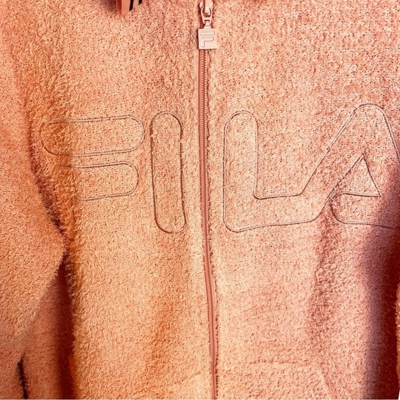 NEW Fila Snuggle Zip Up Hoodie Pink Peach size 2X - Picture 3 of 7